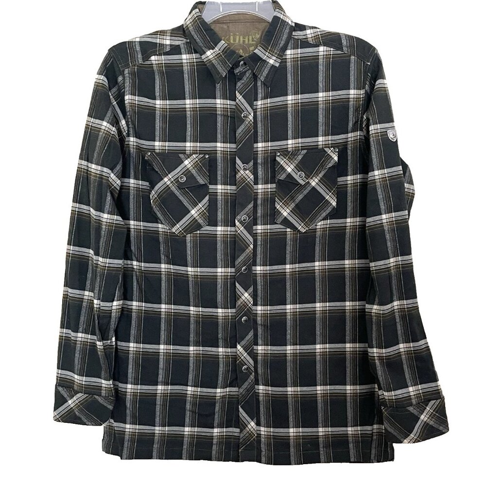 Kuhl Plaid Lowdown Shirt Men's Medium Long Sleeve Snap front Western Gorpcore